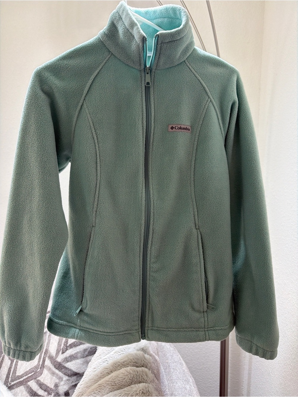 Columbia Kids Mint Green Full-Zip Fleece Jacket